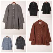 多色 秋冬Vintage复古日制羊毛中长女款 大衣文艺范 D09