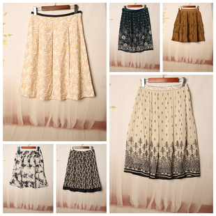 Vintage日制时尚 S256 英伦风奢侈优雅碎花典时髦女裙