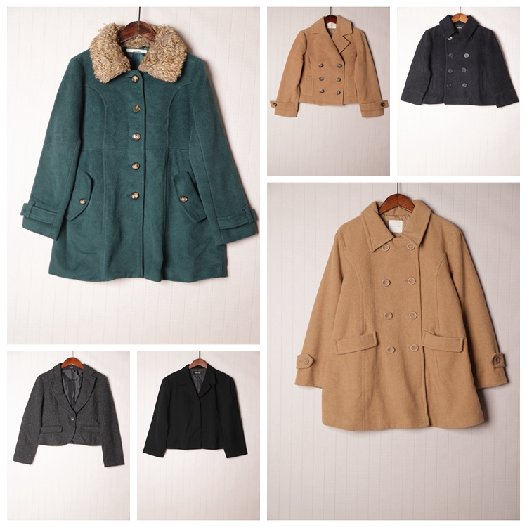 秋冬Vintage复古日制羊毛中长女款大衣文艺范 多色  D04