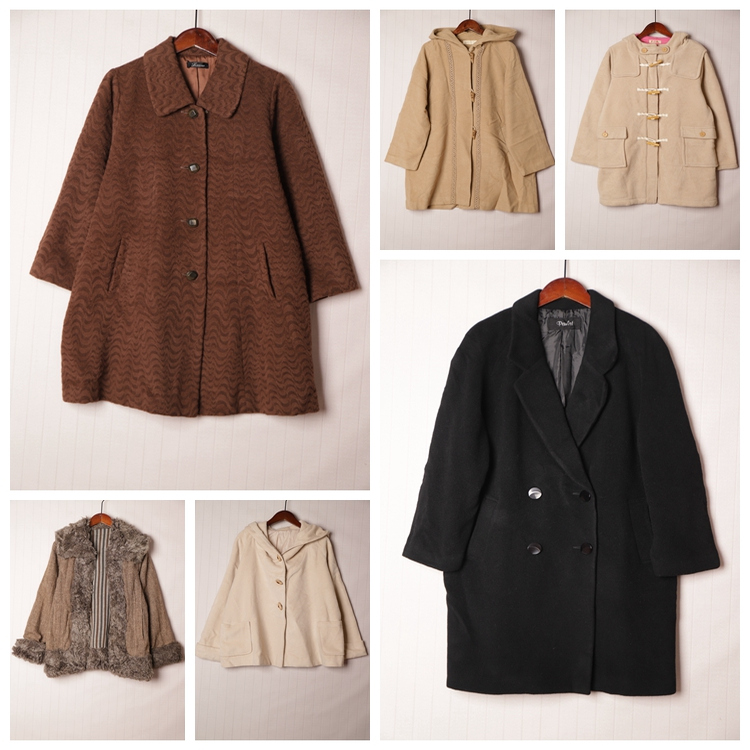日制羊毛女款大衣文艺范多色