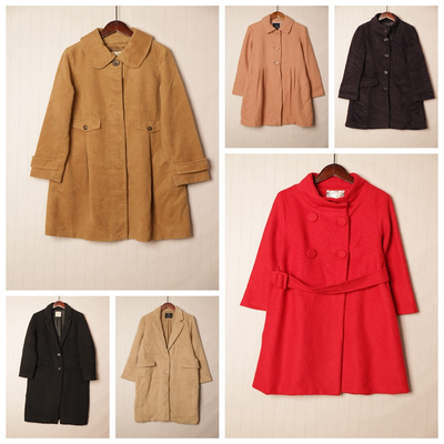 知性淑女纯色单双排扣中长大衣