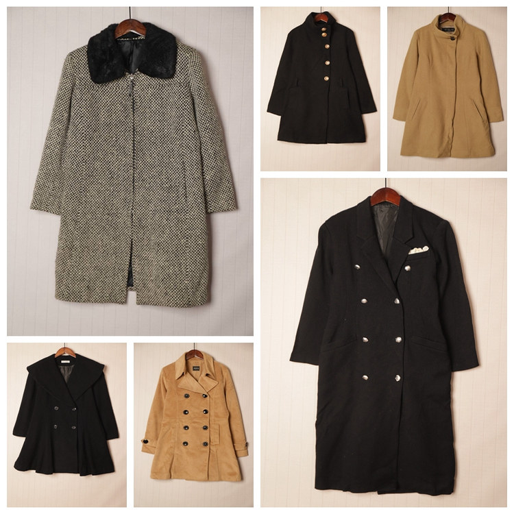 秋冬Vintage复古日制文艺女青年毛呢大衣 多色 需自配腰带  D82