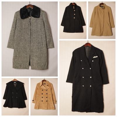 日制文艺女青年毛呢大衣多色