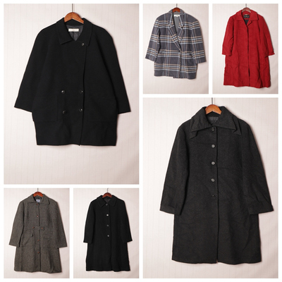 日制羊毛女款大衣文艺范多色
