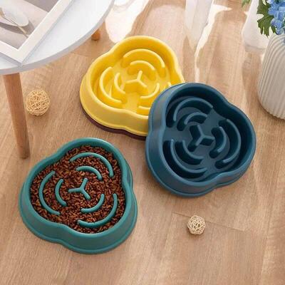 1Pc Pet Anti-choking Slow Food Bowl For Dog & Cat, Slows