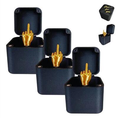 3/1Pcs Christmas Interesting Prank Gift Middle Finger In Box