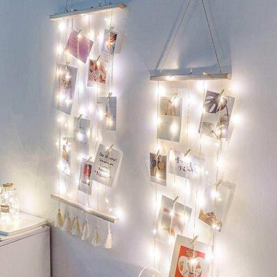 Nordic Wall Decoration Room Wooden Stick Photo Frame Artwork