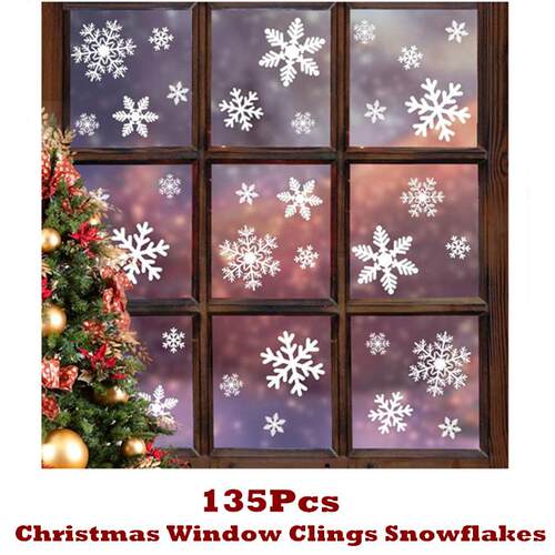 Christmas Window Clings Snowflakes Window Decals Static