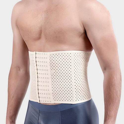Men Slimming Body Shaper Waist Trainer Trimmer Belt Corset F