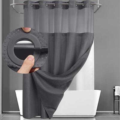 No hook waffle bathroom shower curtain set shading shower 帘