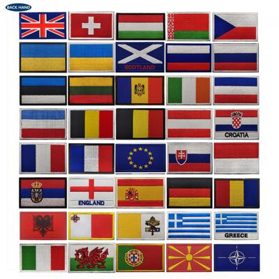 PVC/Embroider Flag Patches UK Spain France Germany US Russia