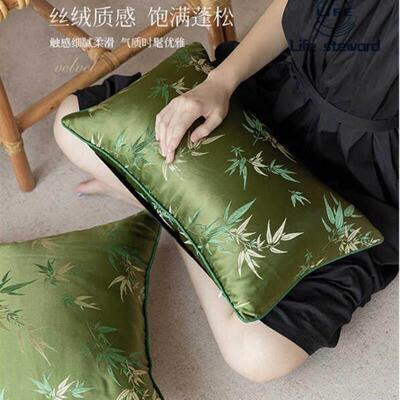 Sofa cushions, green pillow covers, bay window cushions