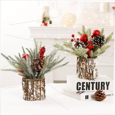 25cm flocking PE simulation mini Christmas tree decoration