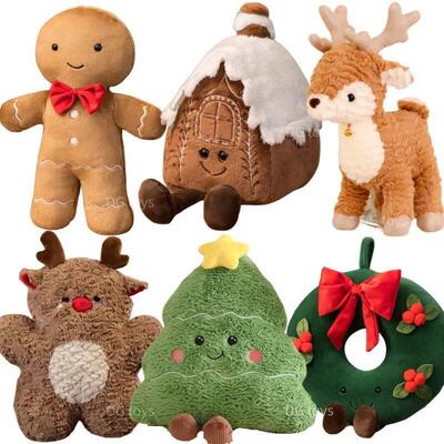 Christmas Ginger Bread Plushie Plush Pillow Stuffed Chocolat