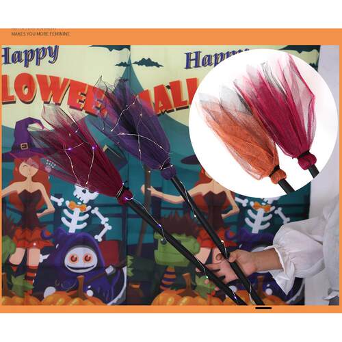 Halloween party witch broom Harry Potter broomstick costume