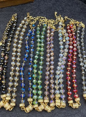 【蜜南】中古vintage个性简约时尚通勤KF项链 高亮炫彩磁石万能链