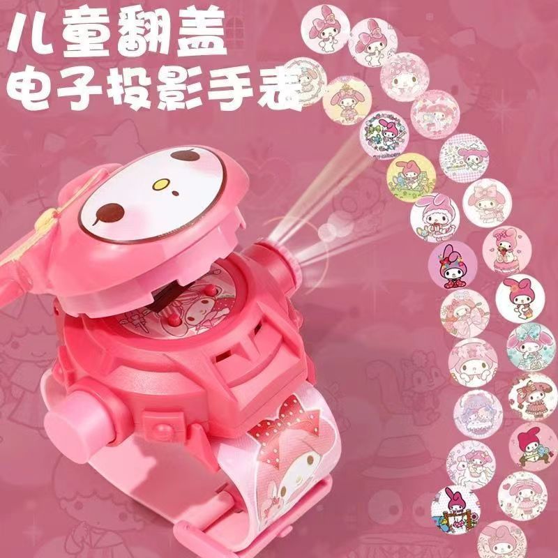 可爱卡通美乐蒂发光投影手表