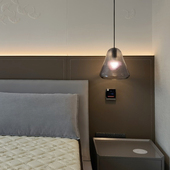 丹麦FRANDSEN北欧经典 设计Shape纹理极简现代餐厅烟熏玻璃吊灯