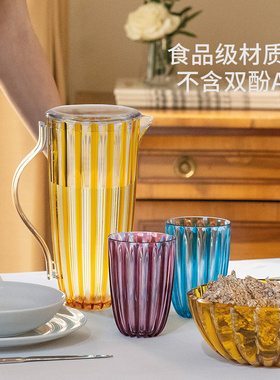 guzzini意大利进口冷水壶水杯套装大容量透明水壶夏季