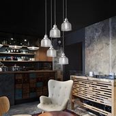 ideal lux北欧创意餐厅灯饰现代简约吧台吊灯RUBY