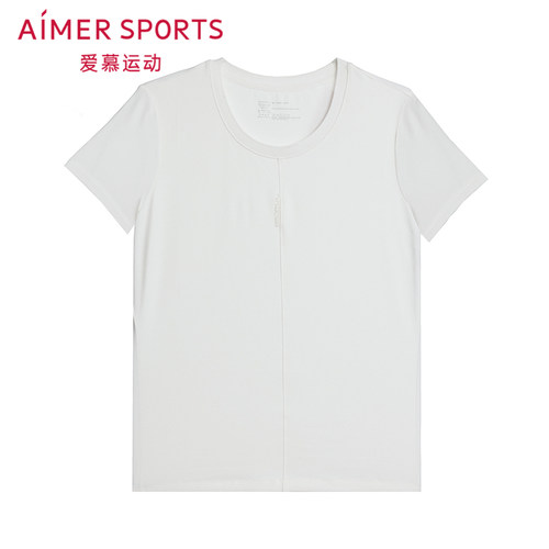爱慕运动晨风运动装女夏季休闲圆领短袖T恤上衣AS143T21