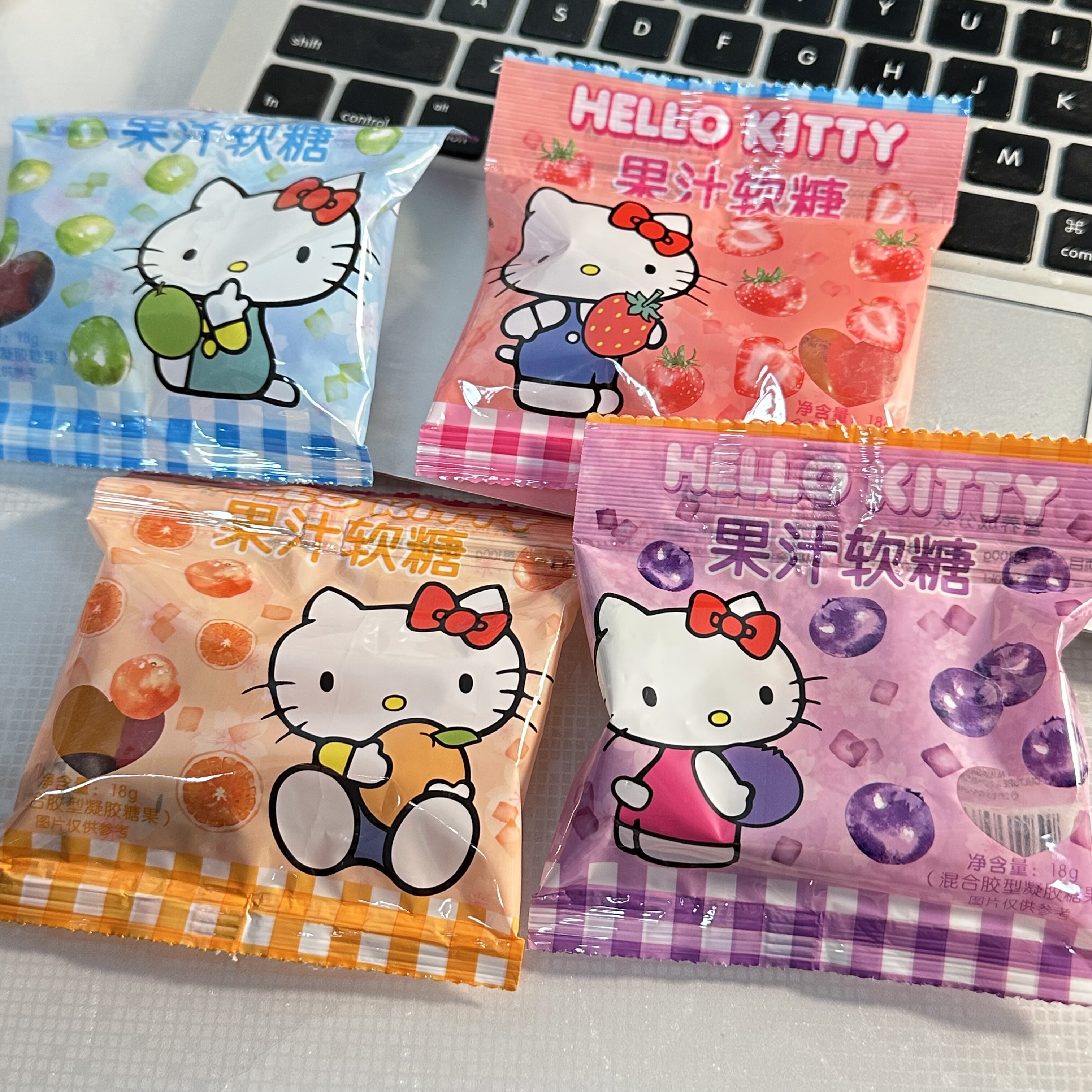 巨萌！Q弹水果糖软糖白桃草莓菠萝水果味软糖儿童零食糖果儿童糖