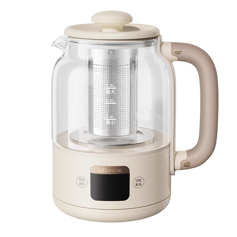 小熊YSH-C08Z5烧水壶养生壶办公室小型加厚玻璃家用全自动煮茶器
