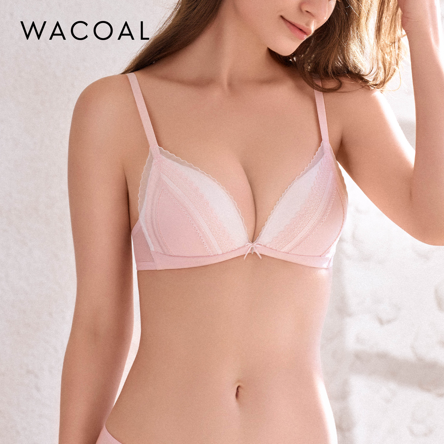 无钢圈低V三角杯性感模杯文胸