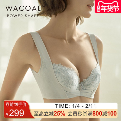 华歌尔Wacoal 时尚之约系列蕾丝强力归拢文胸内衣女WB3832