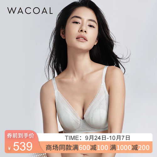 华歌尔Wacoal 40周年凉感透气软钢圈大胸文胸罩内衣女WB80H6
