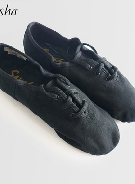 法国Sansha三沙爵士鞋现代舞鞋练功鞋低腰帆布软底鞋舞蹈鞋JS3