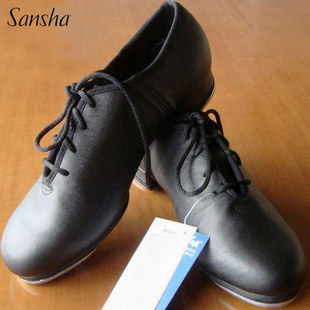 正品法国三沙sansha真皮软底踢踏舞鞋基本款TA01牛皮\猪皮现货
