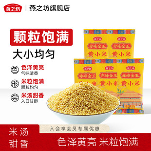 5袋小米粥五谷杂粮粗粮煮粥食材 燕之坊赤峰金玉黄小米80g