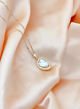 法式时尚巴洛克珍珠项链女小众