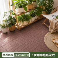 Outdoor plastic wood flooring, courtyard balcony ground self-laid, villa outdoor terrace anti-corrosion wood-plastic splicing DIY flooring thumbnail 7