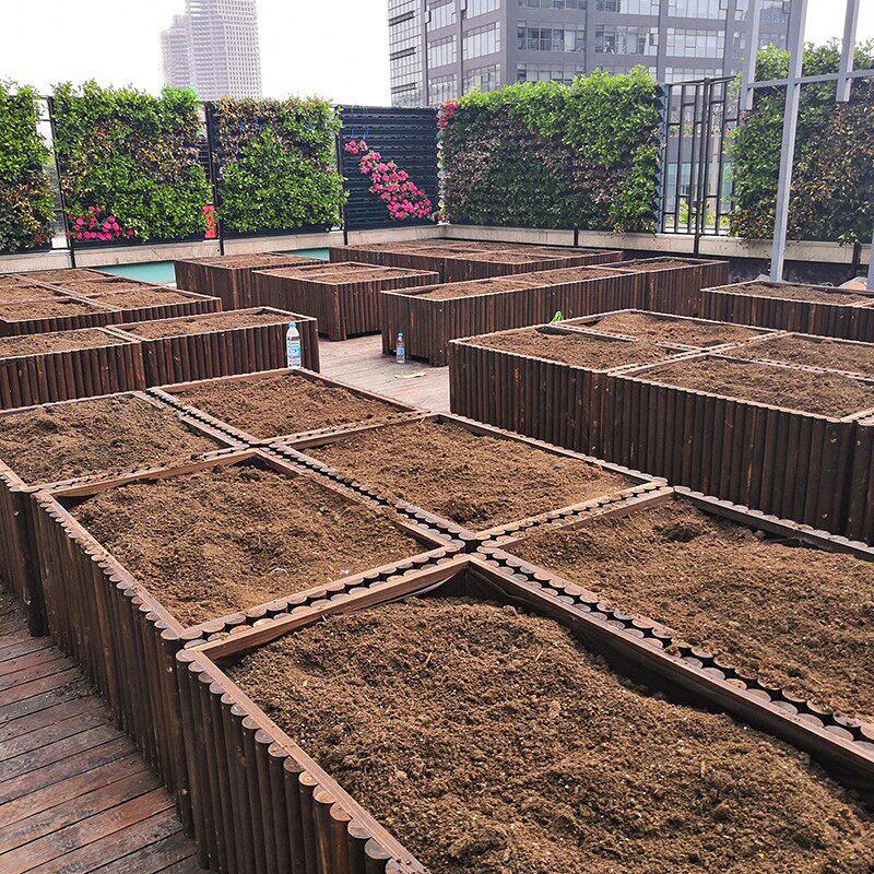防腐木花箱户外庭院种植箱长方形木花盆室外专用楼顶阳台种菜箱