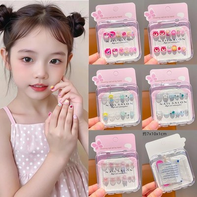 卡通女童穿戴甲2025新款显白高质美甲贴纸假指甲贴片可拆卸小学生