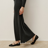 enndou2025秋冬新款 半身裙保暖半裙 100%纯羊绒高腰修身 包臀裙修身