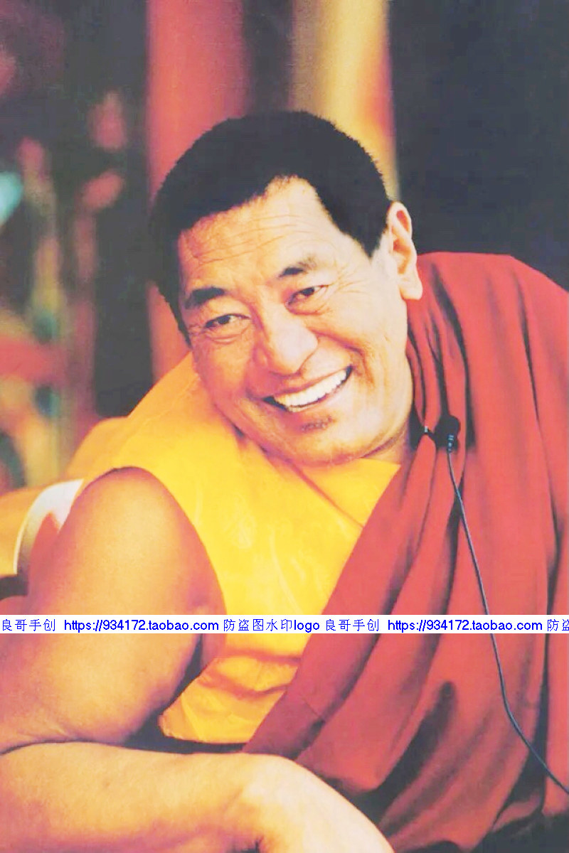 线绣 满绣印花 印布 包邮 教宁玛派 晋美彭措像十字绣 法王如意宝