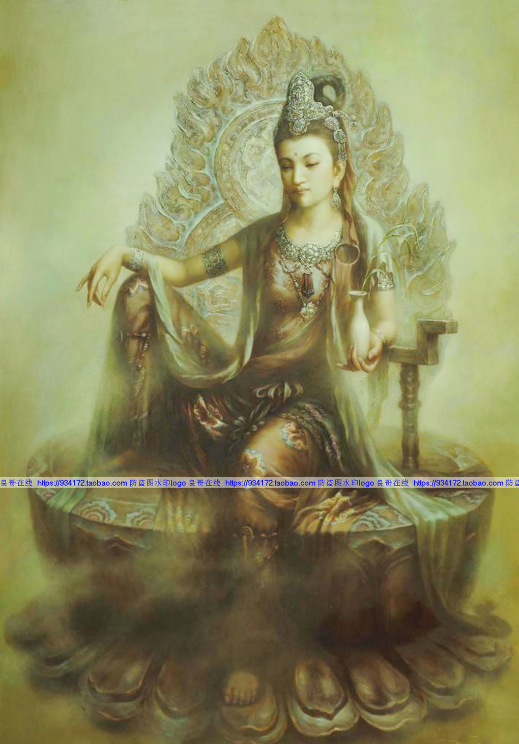 线绣 满绣印花印布包邮 飞天仕女十字绣 敦煌壁画-16