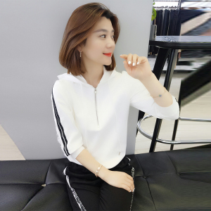 春装2020年新款女欧洲站两件套显瘦连帽卫衣休闲运动裤子休闲套装