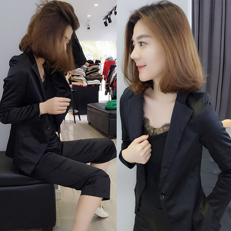 欧洲站秋装女2020新款欧货潮职业气质西装套装时尚洋气西服两件套