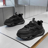 黑武士男鞋 欧洲站 防滑气垫增高厚底休闲运动老爹潮鞋 2026新款 冬季