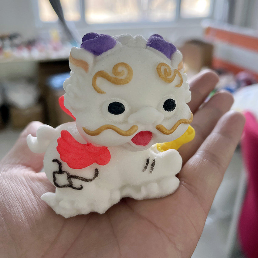 青海礼物特色工艺品茶卡盐雕diy家装摆件送人可爱礼品卡通小狮子