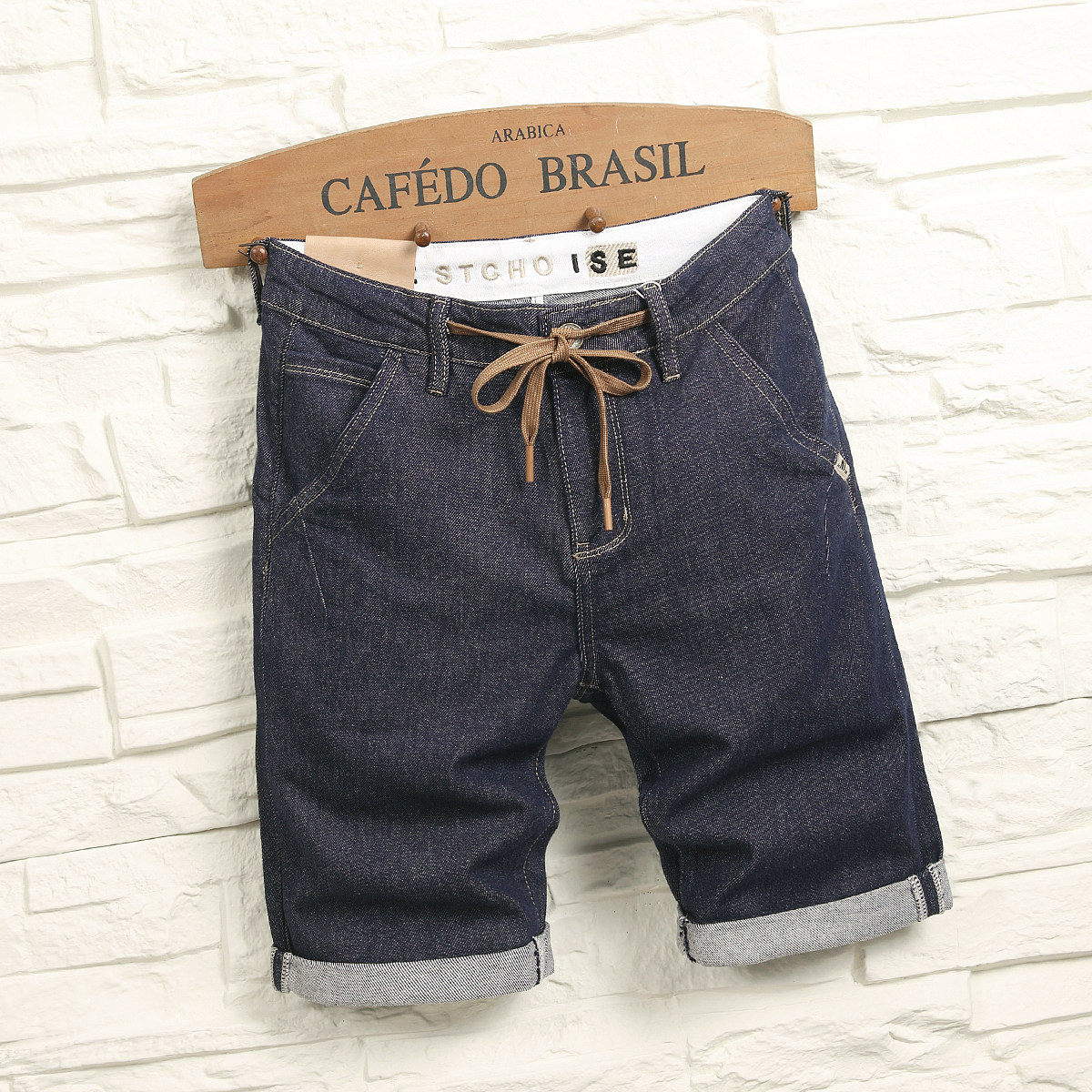 2026年男款夏季牛仔斜袋复古工装短裤休闲中裤弹力五分裤潮牌百搭