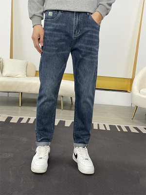 春夏牛仔裤男修身小脚弹力长裤子