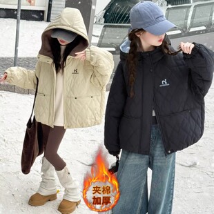 NEXT JANSO女童外套秋冬款2026新款洋气中大童棉服加厚夹棉上衣潮