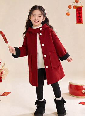 女童双面穿外套冬季26新款洋气