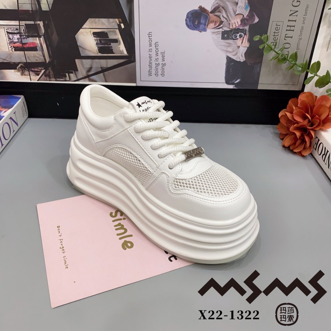 22-1322玛莎玛索2026夏季新款厚底增高女款运动鞋透网休闲鞋