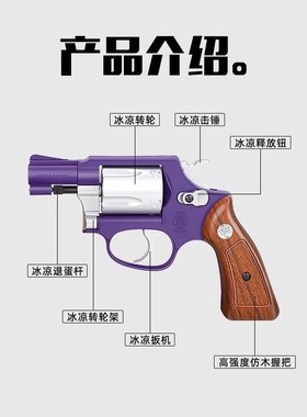 模立方M36左轮史密斯同款软弹手枪男孩机械连发成人解压科教模型